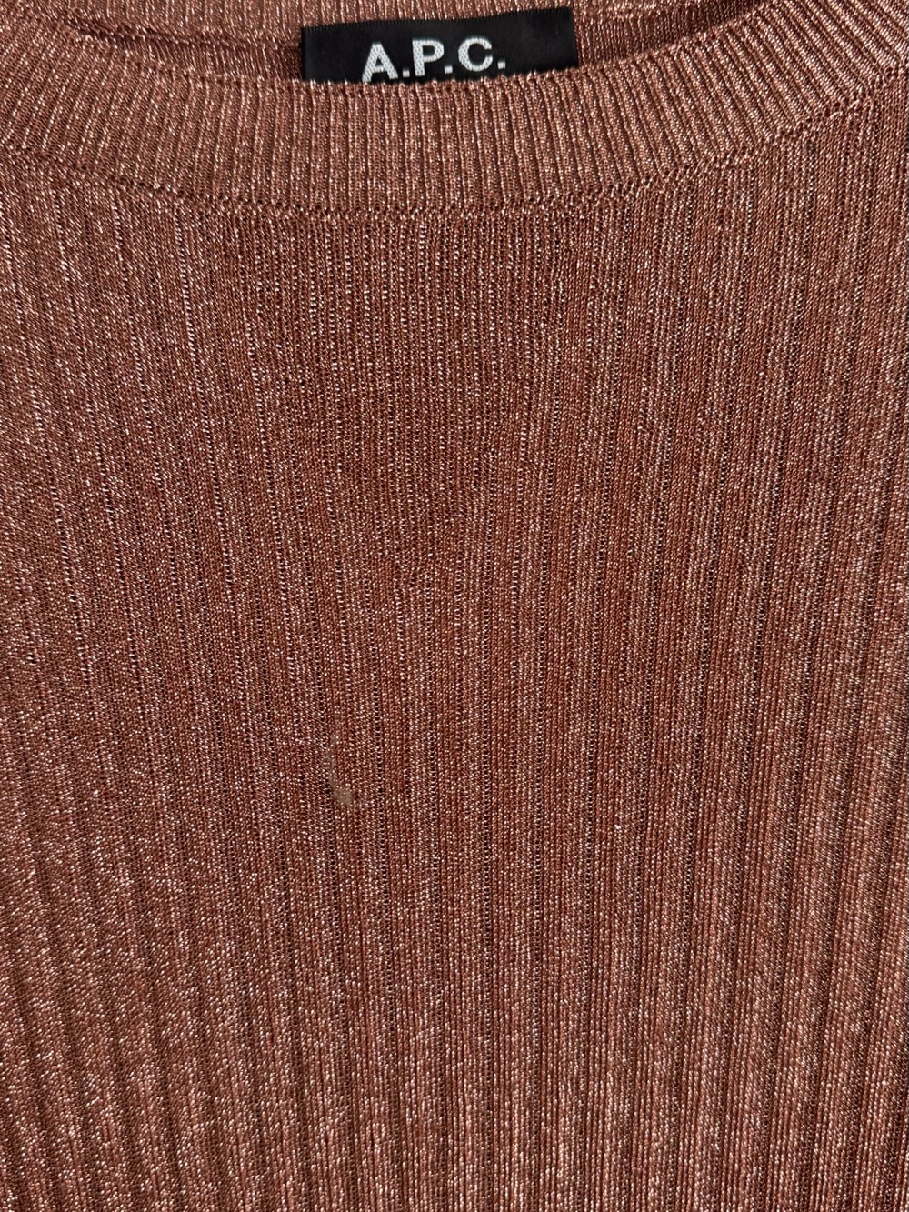 A.P.C. Shimmering Ribbed Top Size M - Picture 3 of 10
